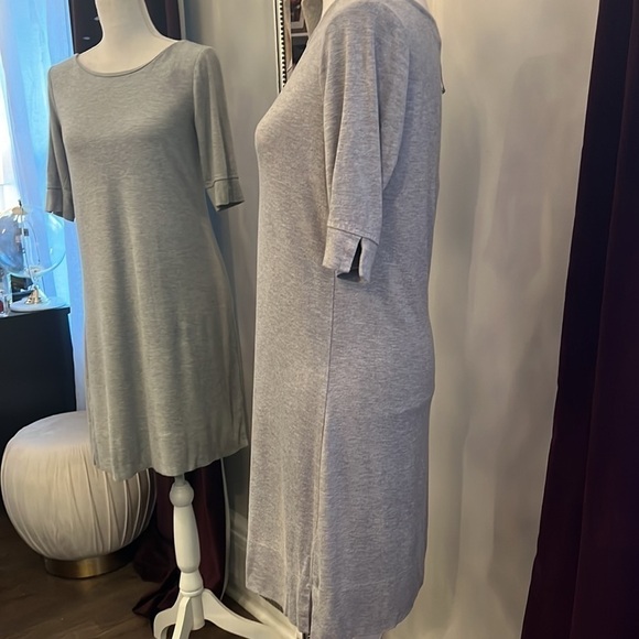 Adrienne Vittadini Gray Shortsleeved Dress Size Small - Picture 3 of 8